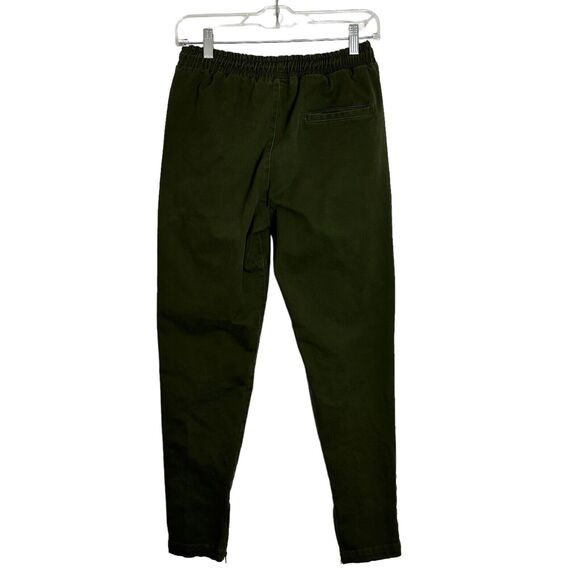 Killion Brand Twill Tracker Pants Olive Green Medium Joggers Zippered Moto - Picture 3 of 10